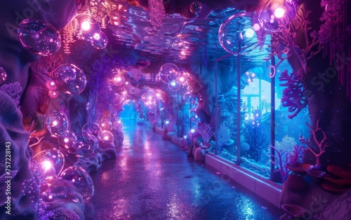 Retro underwater dance hall bubble music