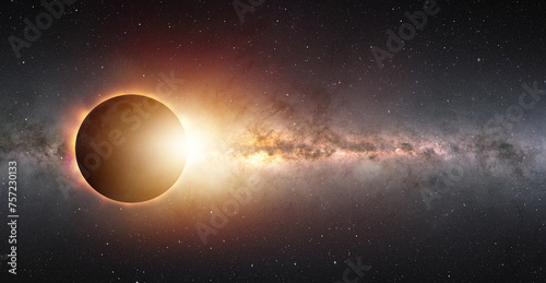 Solar Eclipse "Elements of this image furnished by NASA"