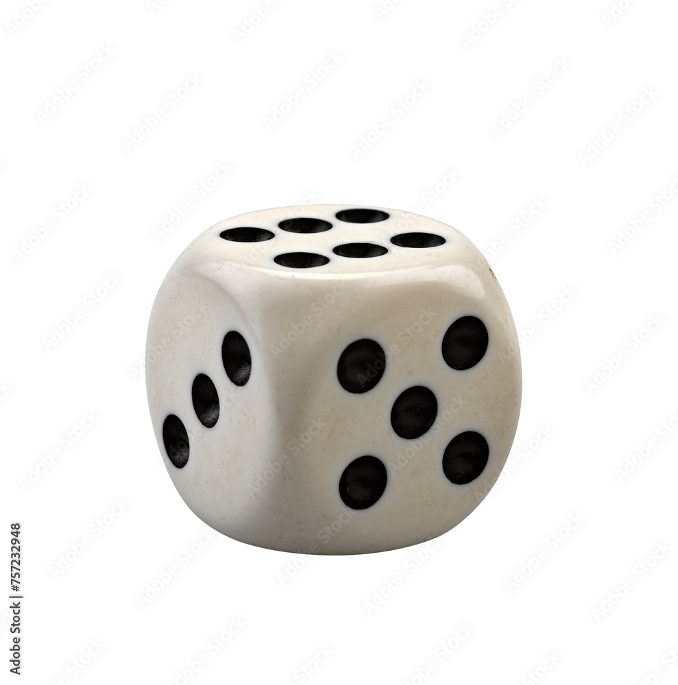 Old and used dice isolated on white background Old and used dice isolated on white background