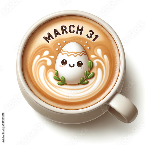 Easter Morning Delight: Latte Art for March 31s photo