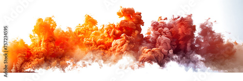Stunning red and orange color explosion bursting with energy.