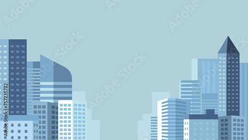 Vector urban building skyline bakground illustration  sky and building and house 