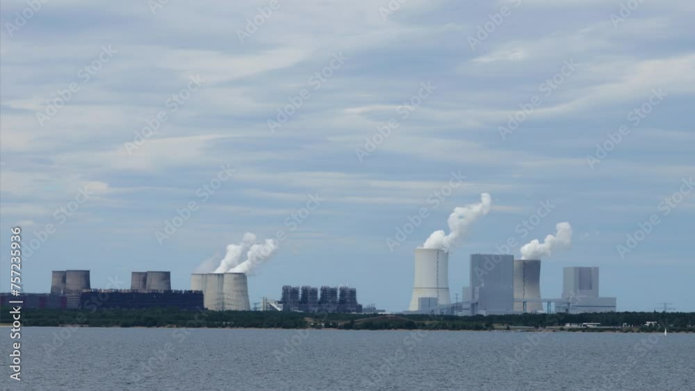 panoramic aerial view of the coal-fired power plant panoramic aerial view of the coal-fired power plant