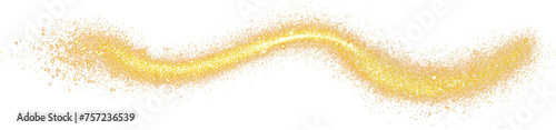 Gold glitter curve splatter magic shining sparking