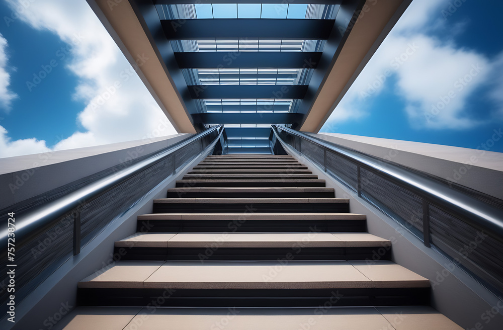 The building's stairway to the sky The building's stairway to the sky