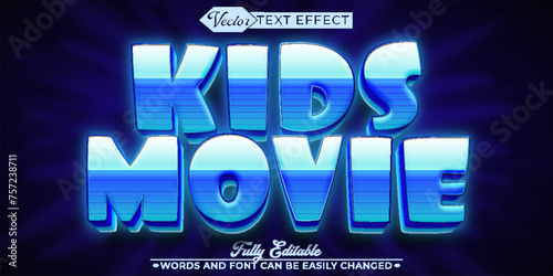 Cartoon Kids Movie Editable Text Effect Template