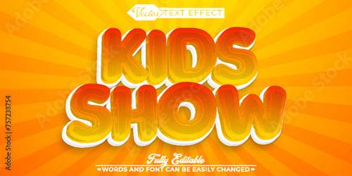 Cartoon Kids Show Editable Text Effect Template