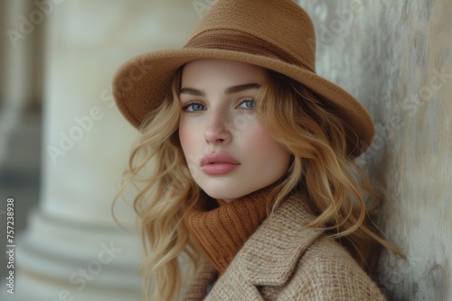 Woman Wearing Brown Hat and Coat © Jelena
