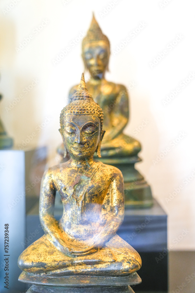 Buddha statues from the Ayutthaya period are displayed at Chandrakasem Palace. Phra Nakhon Si Ayutthaya Province, Thailand Buddha statues from the Ayutthaya period are displayed at Chandrakasem Palace. Phra Nakhon Si Ayutthaya Province, Thailand