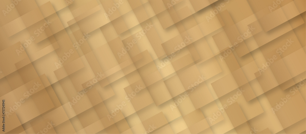 abstract modern square grid pattern ceramic tiles wall and floor background. golden triangle paper shape design. light gold concept, 3d surfcae, seamless pattern textrue. vector art, illustration.