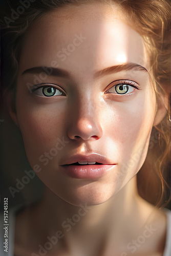 close up portrait of a woman