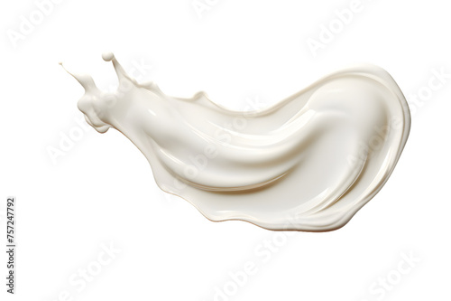 Milk creamy splash isolated on transparent background
