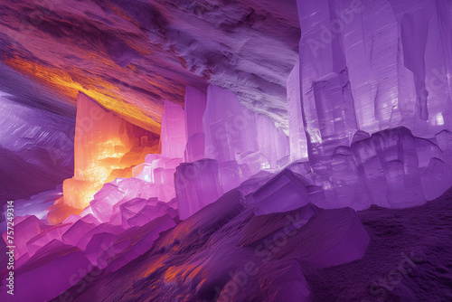 A cave filled with rare crystals and minerals.