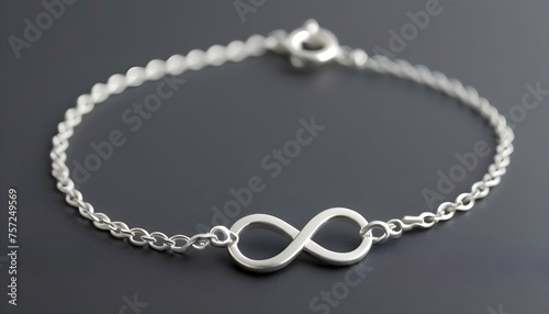 A Sleek Silver Chain Bracelet Featuring A Minimali