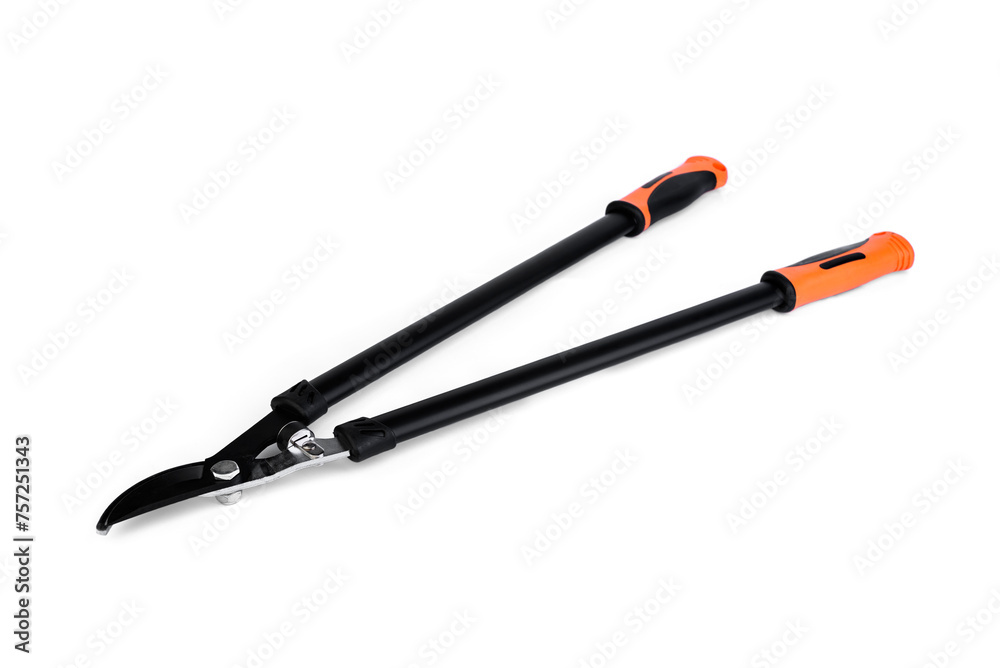 Large garden pruner isolated on white background. Large garden pruner isolated on white background.