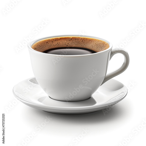 cup of hot coffee isolated