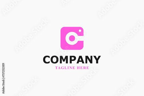 letter c and beauty camera modern logo