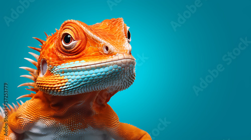 Digital illustration of colorful lizard