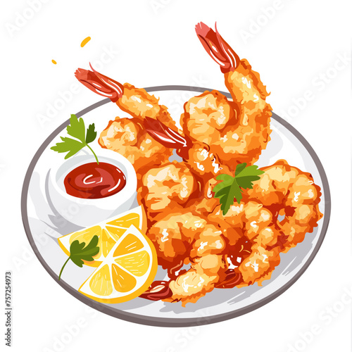 Golden Tempura Shrimp Platter