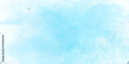 blue watercolor sunny sky blue light watercolor background. Aquarelle painting brush effect card paper textured canvas cloudy smoke space for text, entertaining card, template. aquamarine color graphi