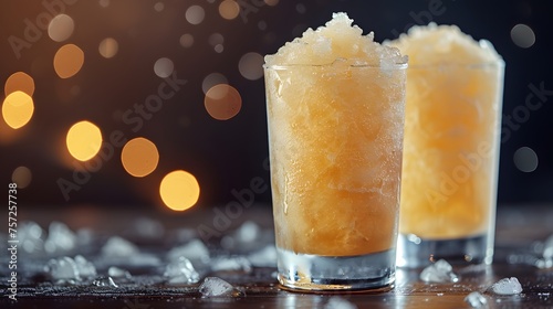 Frozen Fun: Two Beer Slushies in a Glass photo