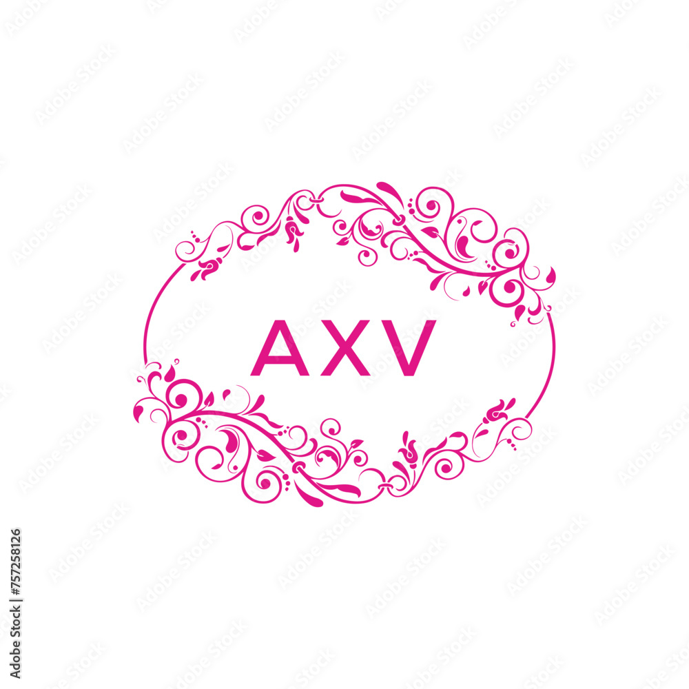 AXV  logo design template vector. AXV Business abstract connection vector logo. AXV icon circle logotype.
