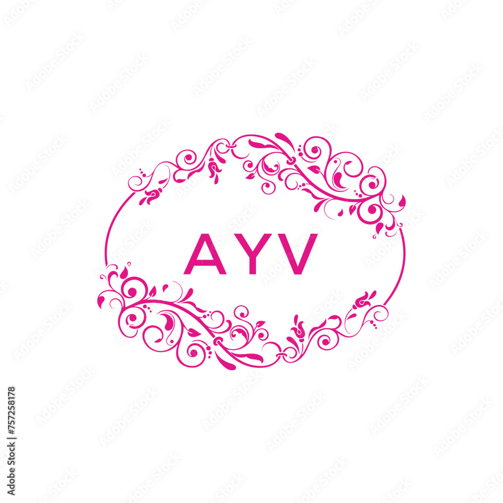 AYV  logo design template vector. AYV Business abstract connection vector logo. AYV icon circle logotype.
