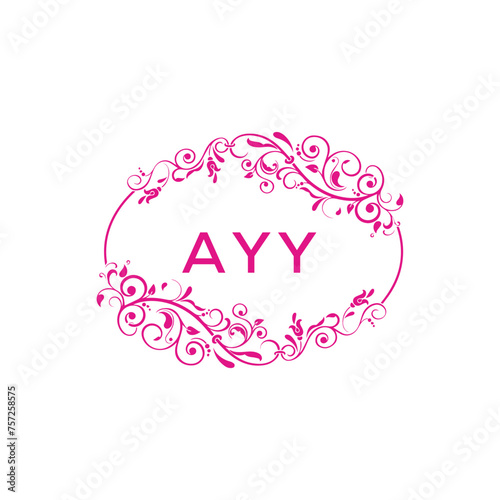 AYY  logo design template vector. AYY Business abstract connection vector logo. AYY icon circle logotype.
 photo