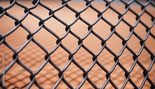 Mesh rabitz , texture of weaving mesh network link. Close up of a fence. barrier on way. metal grid close-up photo