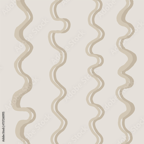 colorful line doodle beige, grey, brown pattern. Creative minimalist style print background for kids. trendy design with basic squiggle shapes. Scribble party confetti texture, childish twiddle