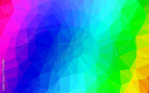 Light Multicolor  Rainbow vector abstract polygonal texture.
