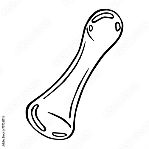 Hand drawn jade gouache massage scraper for face and neck massage. Cosmetic gouache vector drawing, graphic. Natural stone roller, pestle and bowl, mortar. Lifting for healthy and young skin.