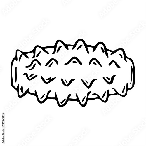 Hand drawn jade gouache massage scraper for face and neck massage. Cosmetic gouache vector drawing, graphic. Natural stone roller, pestle and bowl, mortar. Lifting for healthy and young skin.