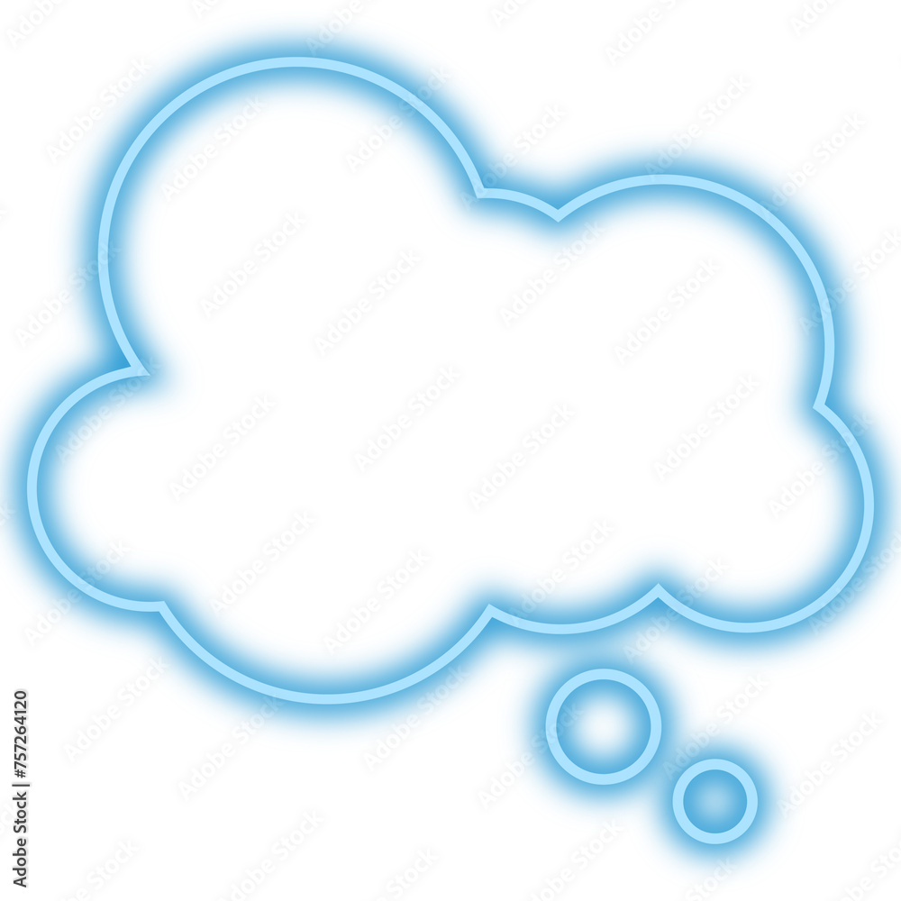 Speech Bubble Cloud Line Neon Speech Bubble Cloud Line Neon