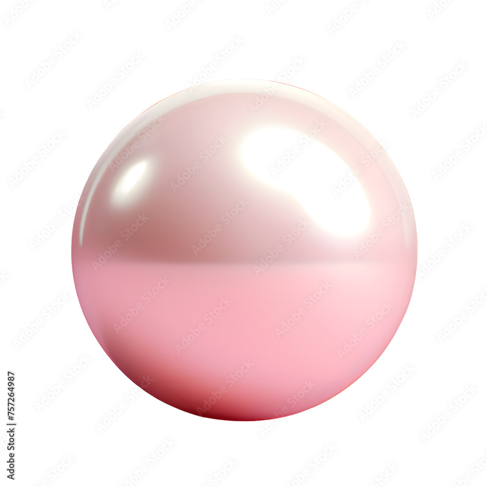Pink pearl isolated on transparent background Pink pearl isolated on transparent background