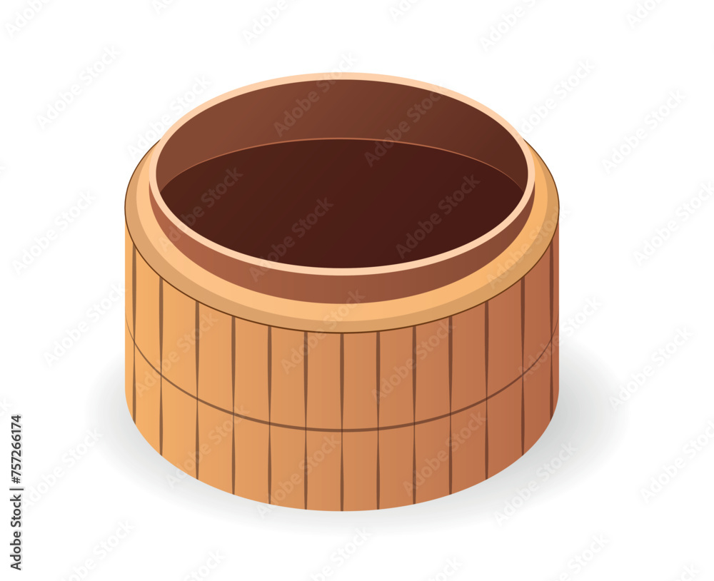 Image of colorful Asian food sticker. This illustration cleverly combines detailed design and fun cartoon motifs to depict a traditional Asian rice container. Vector illustration. Image of colorful Asian food sticker. This illustration cleverly combines detailed design and fun cartoon motifs to depict a traditional Asian rice container. Vector illustration.