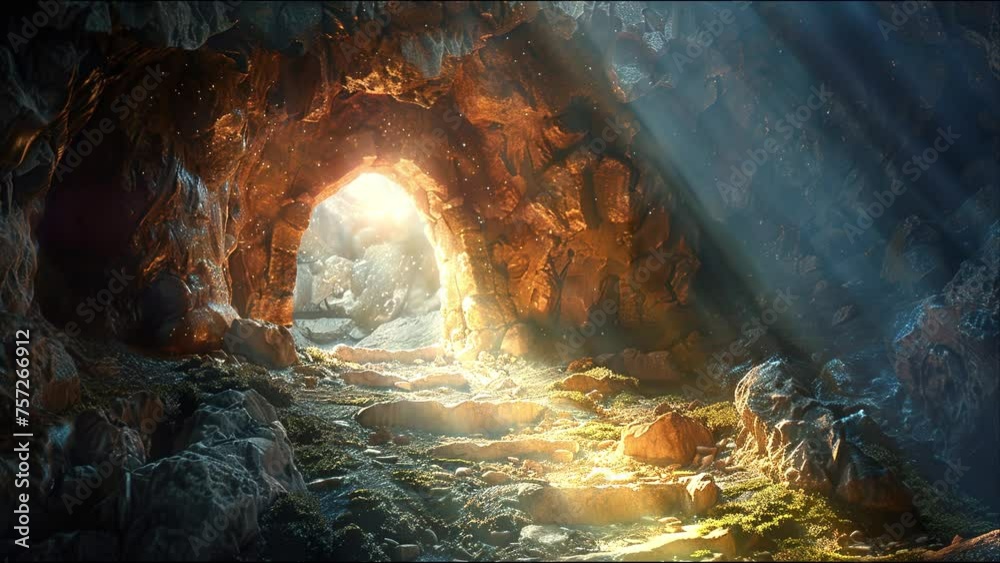 The Radiant Daw, Jesus Christ’s Empty Tomb, Easter, motion loop