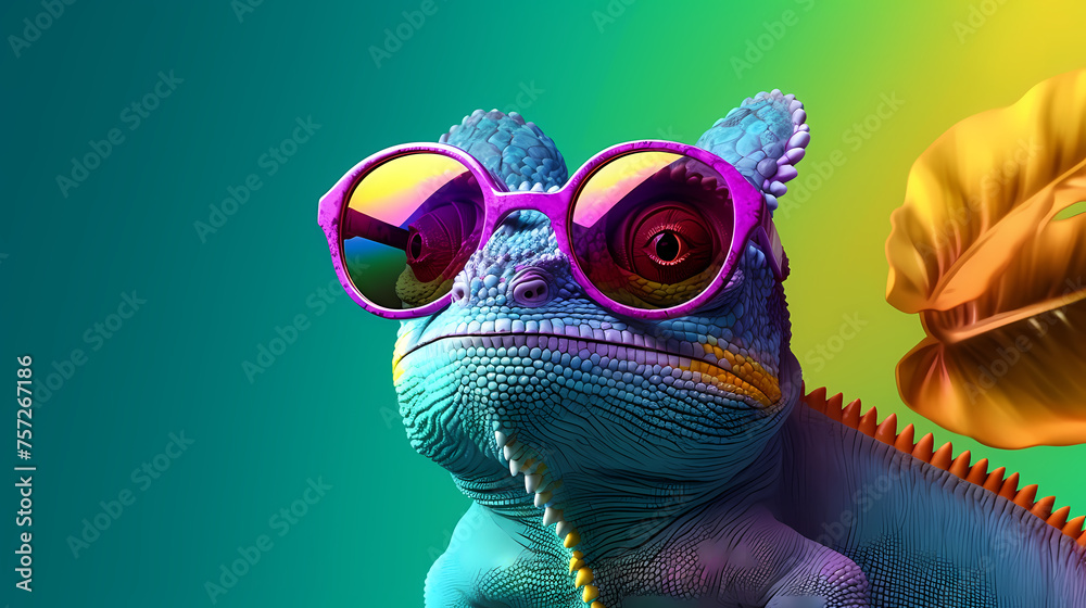 Fototapeta premium Colorful chameleon