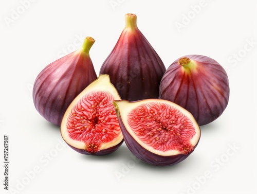 fresh figs isolated on white