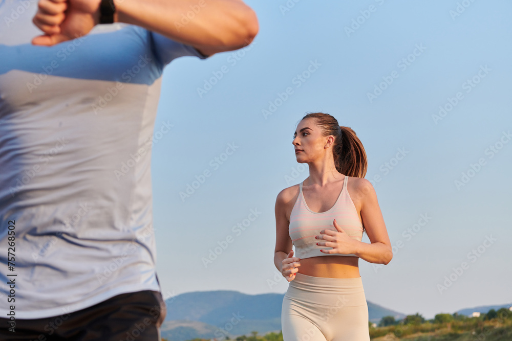 Focused Stride: Close-Up Capture of Intensely Running Athlete. Focused Stride: Close-Up Capture of Intensely Running Athlete.