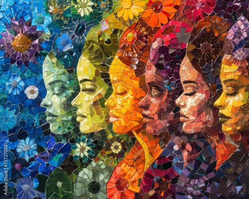 A kaleidoscope view of life's diverse moments, each segment a different aspect of care and love