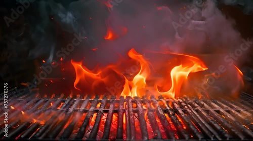 Wallpaper Mural grill with hot fire Torontodigital.ca