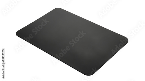 Blank black computer mat for mouse isolated on white, Transparent PNG