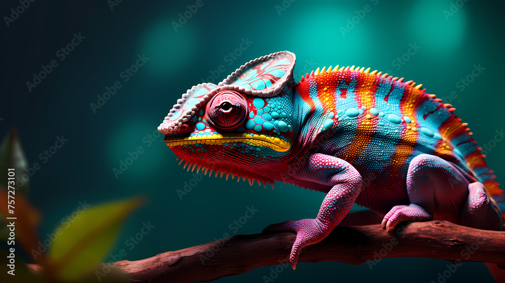Fototapeta premium Colorful chameleon