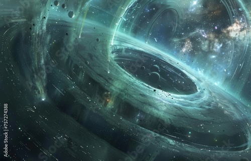 Parallel universe exploration through a wormhole conducted by the galactic federation