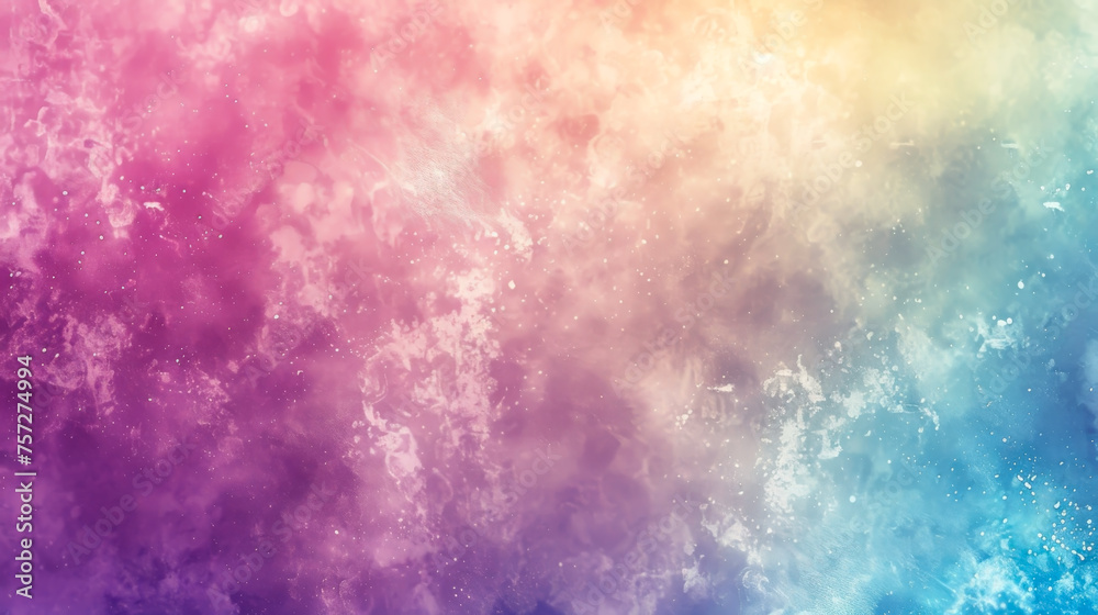 Abstract blurred bokeh gradient multicolored backgound, rainbow color pastel art product design colorful banner template.