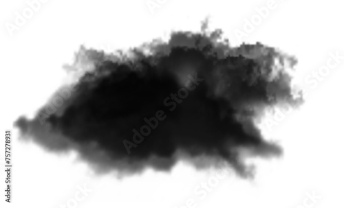 black cloud Isolated on white background,Smoke Textured,brush effect