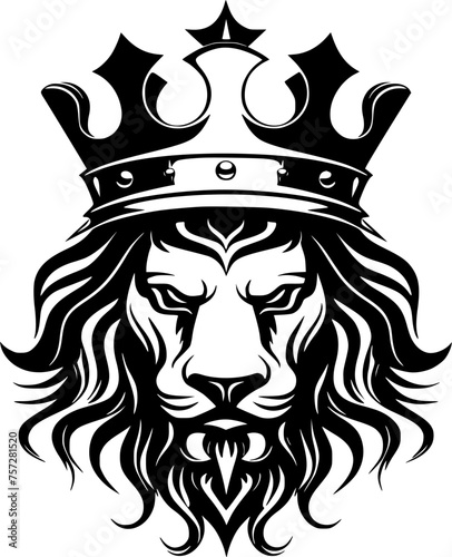 King | Minimalist and Simple Silhouette - Vector illustration