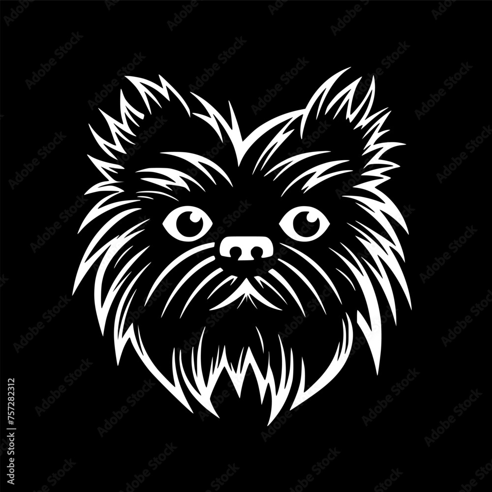 Affenpinscher - Minimalist and Flat Logo - Vector illustration