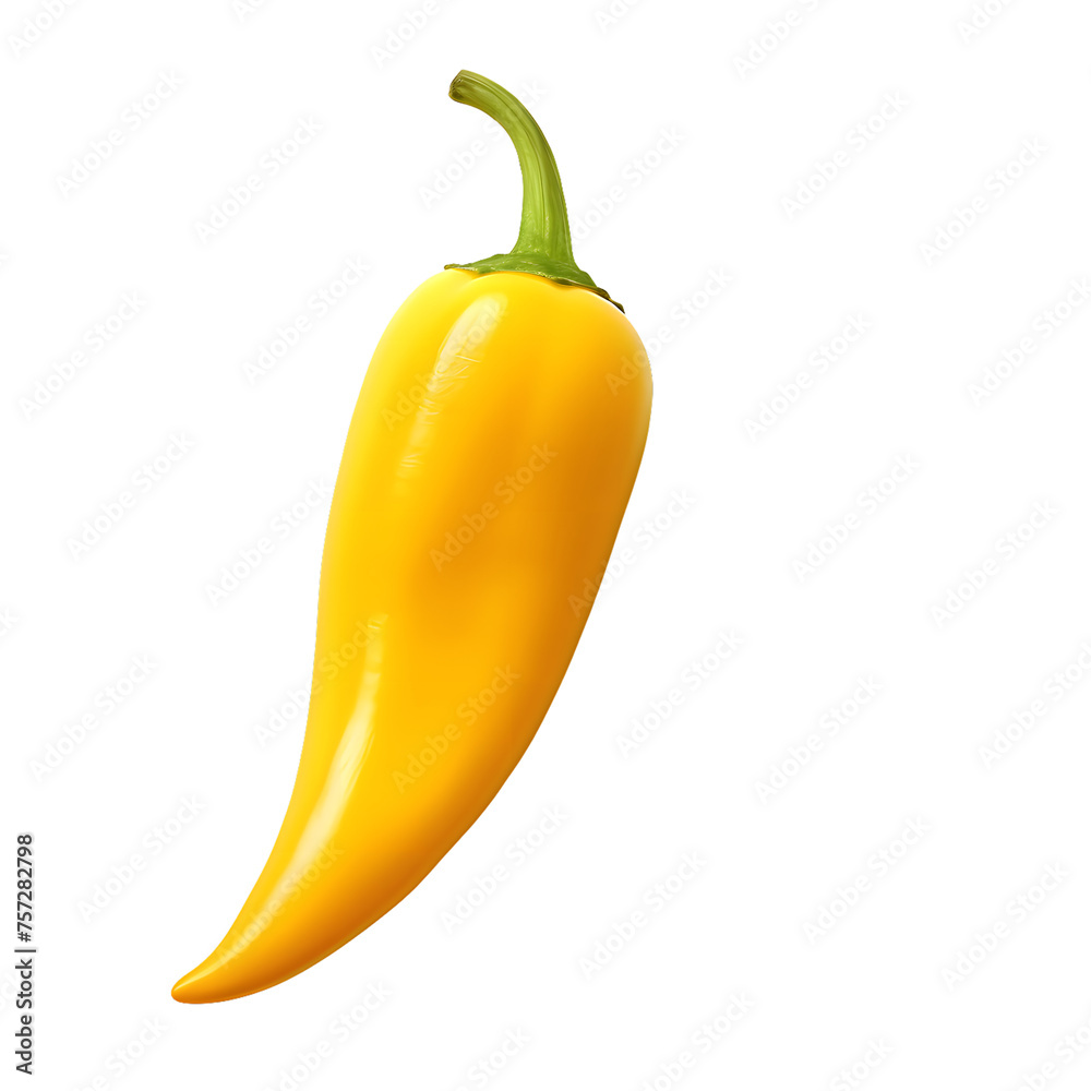 Yellow hot chili pepper, isolated on transparent background Yellow hot chili pepper, isolated on transparent background